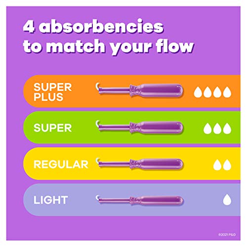 Tampax Radiant Tampons 42 R 2.7X 3/4/ 42ct, Pink and Blue
