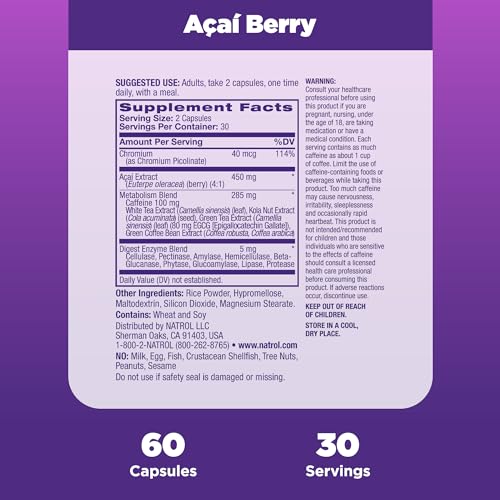 Natrol Acai Berry Diet, 60 Capsules
