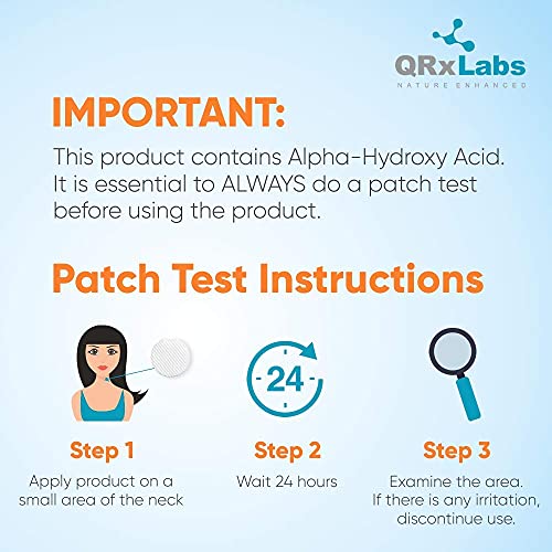 QRxLabs Glycolic Acid 20% Resurfacing Pads for Face & Body with Vitamins B5