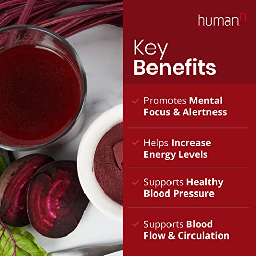 HumanN SuperBeets Energy Plus with Grape Seed Extract - Includes Beet Root Powder