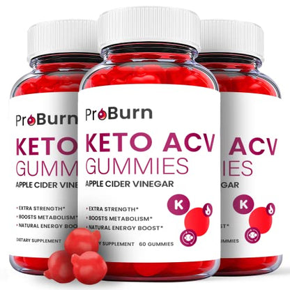 (3 Pack) Pro Burn Keto Gummies - Pro Burn Keto ACV Keto Gummies, Pro Burn Keto Gummies