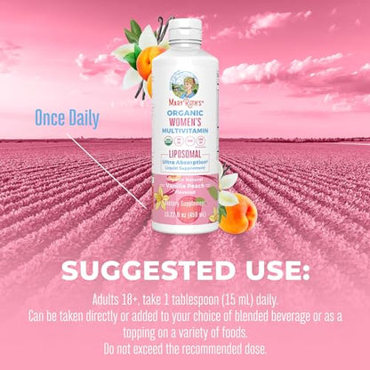 MaryRuth Organics | USDA Organic Liquid Multivitamins for Women | Liposomal Womens