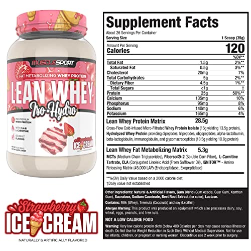 Musclesport Lean Whey Revolution™ Protein Powder - Whey Protein Isolate - Low Calorie