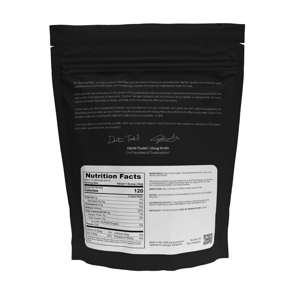 True Nutrition Grass Fed Beef Protein Isolate Powder, Chocolate, 1lb
