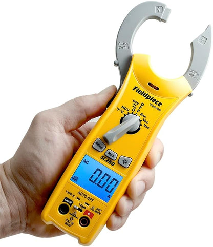 Fieldpiece Compact HVACR Clamp Multimeter SC260 – True RMS Clamp Meter with Temperature, Capacitance & Backlight | True RMS Multimeter with Temperature, Capacitance and Backlight