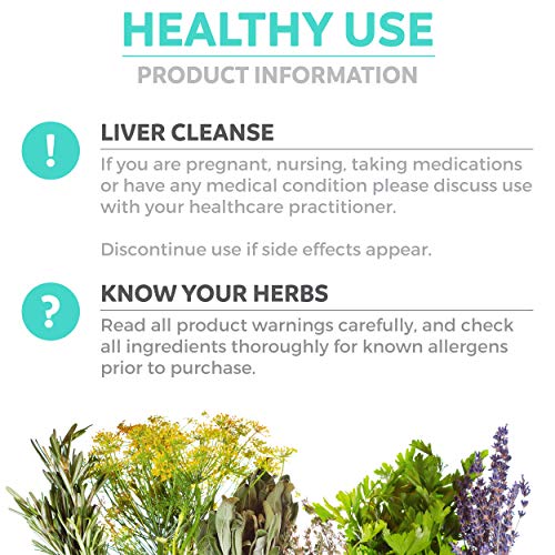 Organic Liver Cleanse Detox & Repair (Vegan, Non-GMO) Milk Thistle Extract (80% Silymarin)
