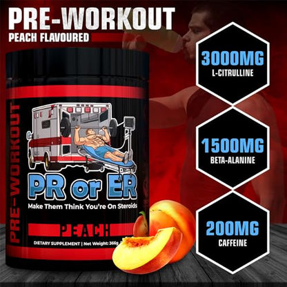 PR or ER Pre Workout Powder for Men and Women, Pre-Workout Energy Supplement