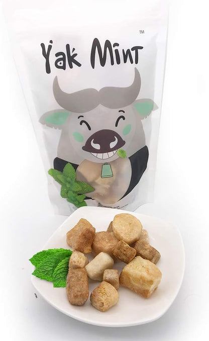 Yak Mint 4oz Functional Dog Treat - Active Mint Supports Dog Bad Breath and Upset Stomach
