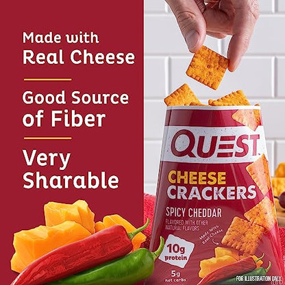 Quest Nutrition Cheese Crackers, Spicy Cheddar Blast, 10g of Protein, Low Carb