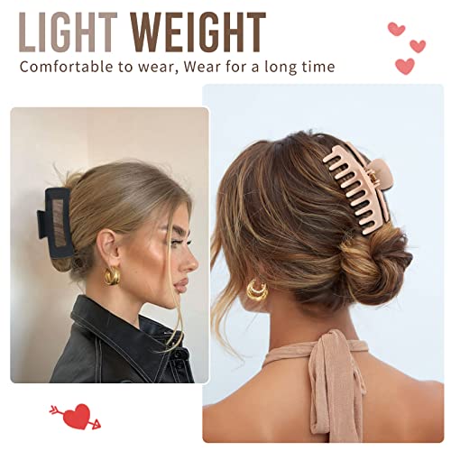LuSeren Hair Clips for Women 4.3 Inch Large Hair Claw Clips for Women Thin Thick Curly