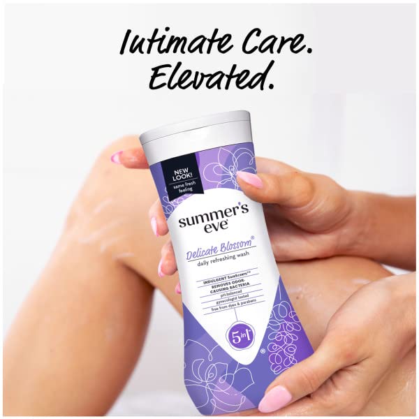 Summer's Eve Delicate Blossom Daily Refreshing Feminine Wash, Removes Odor, pH balanced, 15 fl oz