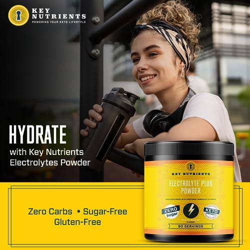 Key Nutrients Electrolytes Powder - Tropical Peach Mango Drink Mix 90 Servings