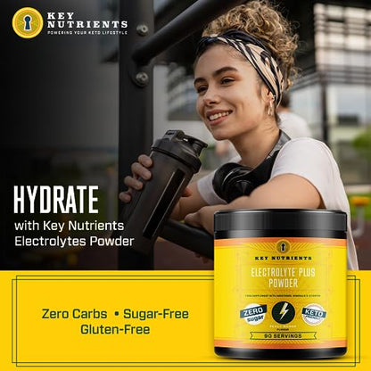 Key Nutrients Electrolytes Powder - Tropical Peach Mango Drink Mix 90 Servings