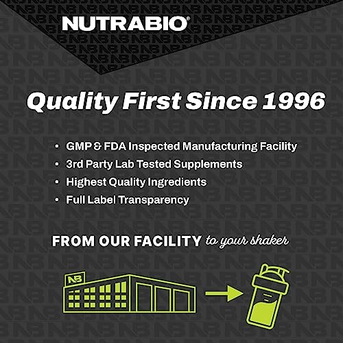 NutraBio 100% Pure L-Leucine - Muscle Recovery and Support - Naturally Fermented Free