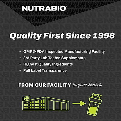 NutraBio 100% Pure L-Leucine - Muscle Recovery and Support - Naturally Fermented Free