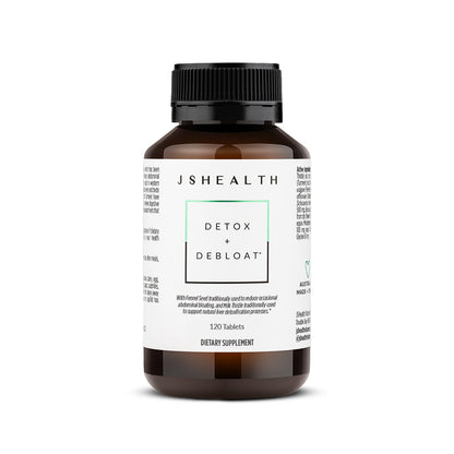 JSHealth Detox + Debloat. Bloating Relief for Women, 60 Tablets | Nutrionist-Formulated, Made with Milk Thistle, Turmeric, and Fennel. Liver Health and Gut Support.