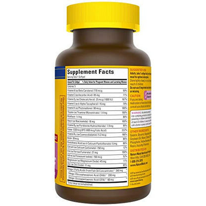 Prenatal Vitamin + DHA Softgel with Folic Acid, Iodine and Zinc, 90 Count