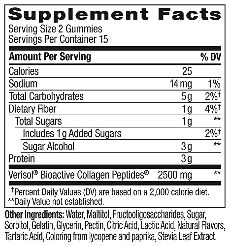 OLLY Collagen Gummy Rings, 2.5g of Clinically Tested Collagen, Boost Skin Elasticity & Reduce