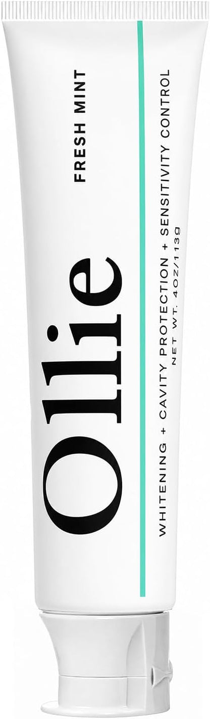 Ollie Toothpaste with Fluoride, 10% Nano Hydroxyapatite, Fresh Mint, 1 Pack