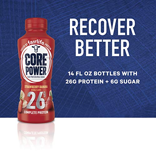 Core Power Fairlife 26g Protein Milk Shakes, Ready To Drink for Workout Recovery, Strawberry