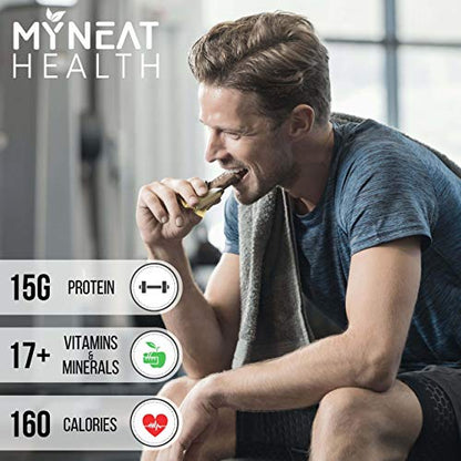GO4IT Health Meal Replacement Bar, HIGH Protein Nutrition Bar, HIGH Fiber, LOW Calories