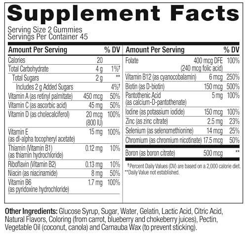 OLLY Women's Multivitamin Gummy, Overall Health and Immune Support