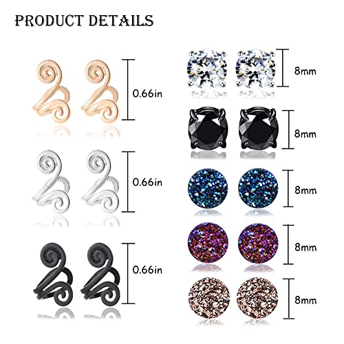 Ronglry Acupressure Slimming Earrings Therapy Weight Loss Earrings for Women Men