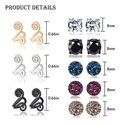 Ronglry Acupressure Slimming Earrings Therapy Weight Loss Earrings for Women Men