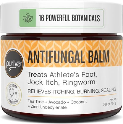 Puriya Tea Tree Oil Antifungal Cream, Plant-Powered Athletes Foot Cream Treatment