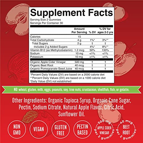 Mary Ruth's Apple Cider Vinegar Gummies, 60 CT