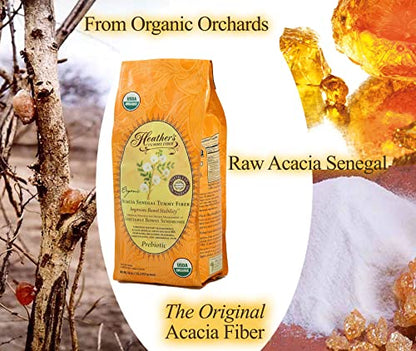 Heather's Tummy Fiber Organic Acacia Senegal for IBS, 16 Ounce Pouch ( 2 pack )