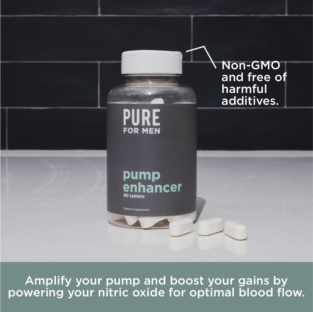 Pure for Men Pump Enhancer | Pre Workout Supplement for Muscle Pump, Stamina