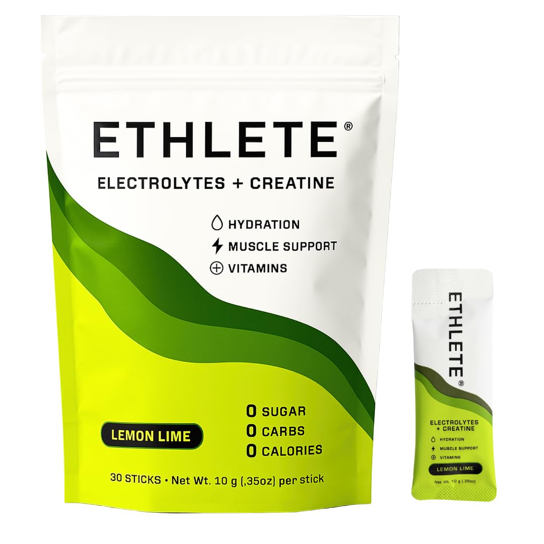 Electrolytes + Vitamins + Creatine, Powder (3-Flavors), 5g Creatine Monohydrate, with Electrolytes, Magnesium, Potassium, Vitamins B6, B12 & C (Peach Mango, Lemon Lime, Raspberry Lemon)