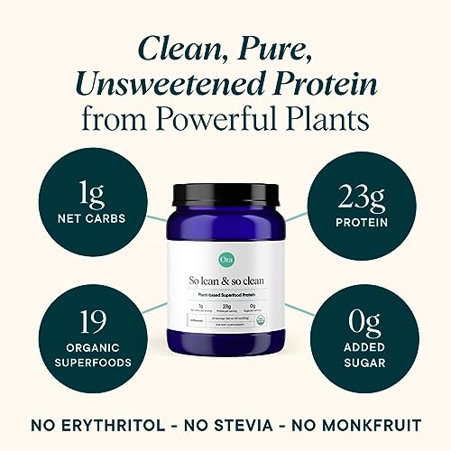 Ora Organic Vegan Protein Powder - 23g Plant Based Protein Powder for Women and Men