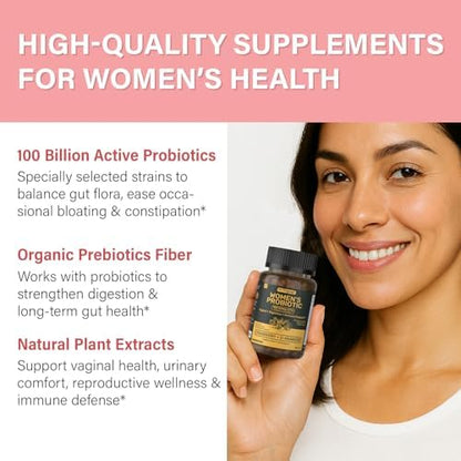 Probiotics Bundle for Women & Men – 120 Billion CFU + Women’s Probiotic | 36 Strains Probiotics with Prebiotics & Enzymes for Digestive Health + Women’s Probiotic with Cranberry & D-Mannose for Vagina