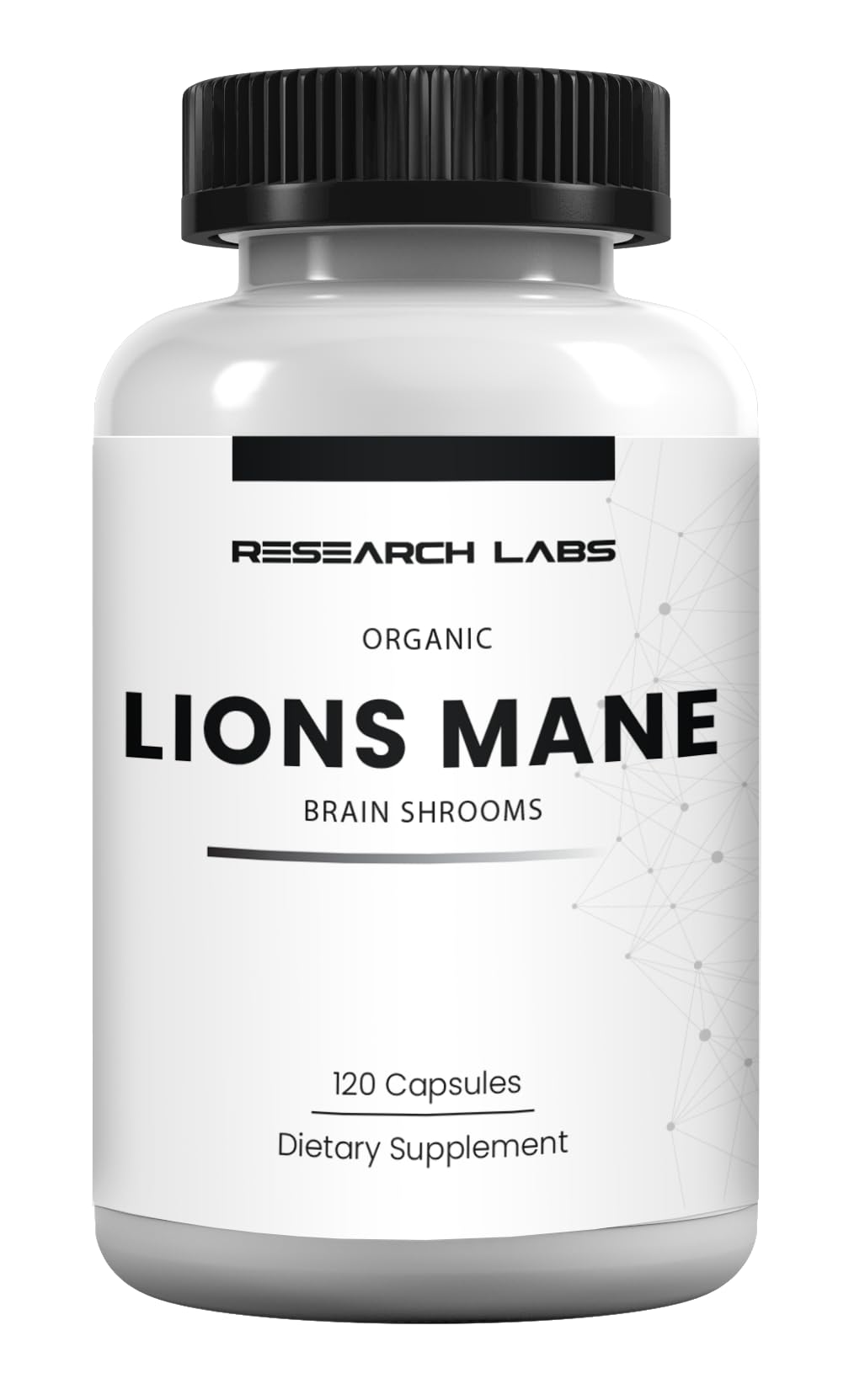 Research Labs Organic Lions Mane Supplement Capsules, 2 Fer 1 Ad - 240 Capsules w/Patent Litropane™ Immune System Booster Nootropic Brain Support Mushroom Supplement. Concentrated & Purified Extract