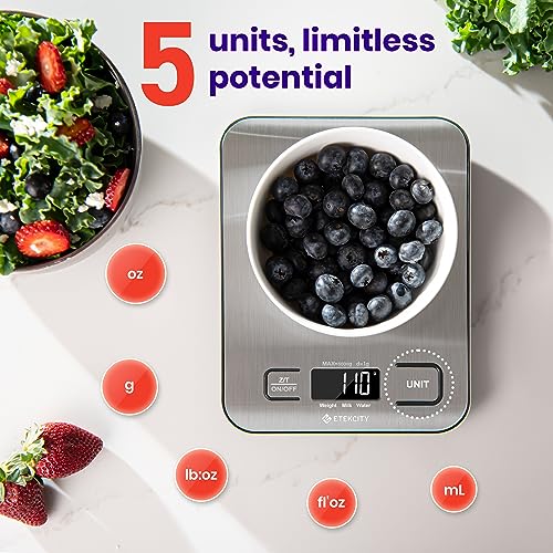 Etekcity Food Scale, Digital Kitchen Scale, 304 Stainless Steel, Weight in Grams