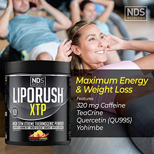 LIPORUSH NDS Nutrition XTP Thermogenic Fat Burner with L-Carnitine - Energy, Focus