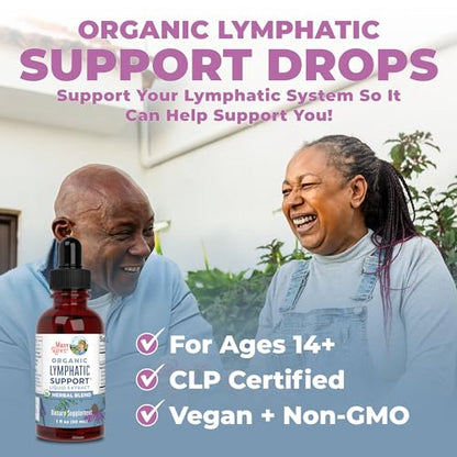 MaryRuth Organics Lymphatic Support Drops, USDA Organic Immune Support Supplement