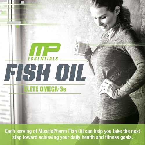 MusclePharm Essentials Fish Oil, Elite Omega 3 Supplement, Supports Joints, Muscular