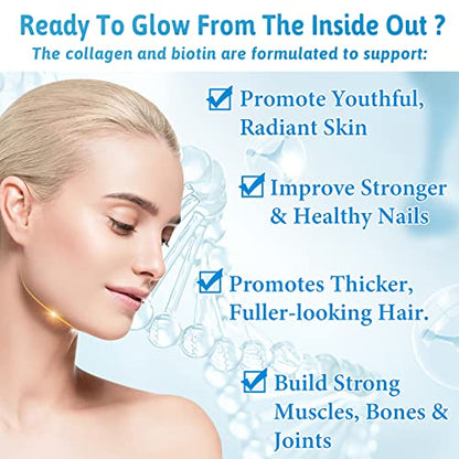 2 Pack Biotin Gummies 15000mcg with Collagen, Sea Moss, Chlorophyll & Keratin for Hair