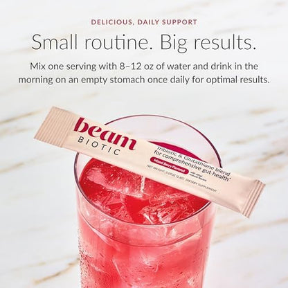 BEAM Biotic Bundle, Probiotics for Women – Gut Health & Digestive Health Powder with Pre, Pro & Postbiotics + Glutathione, Daily Probiotic Drink for Bloating Relief & Gut Balance