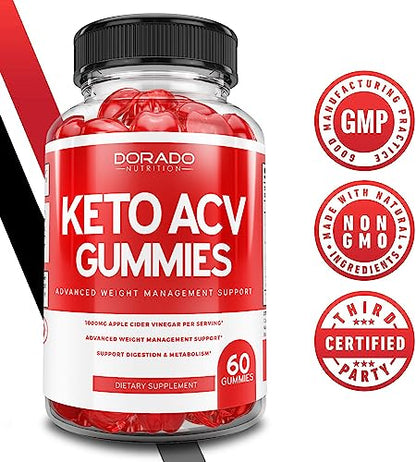 KETO ACV Gummies for Weight Management Support (1000mg Per Serving)