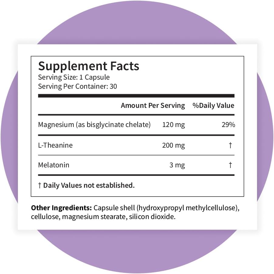 Pattern Wellness Sleep Complex – Supports Relaxation & Healthy Sleep Patterns – with Melatonin, L-Theanine & Magnesium – 30 Vegan Capsules