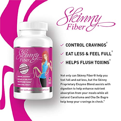 Skinny Fiber 120 Capsules, Appetite Suppressant Effective Weight Management for Women