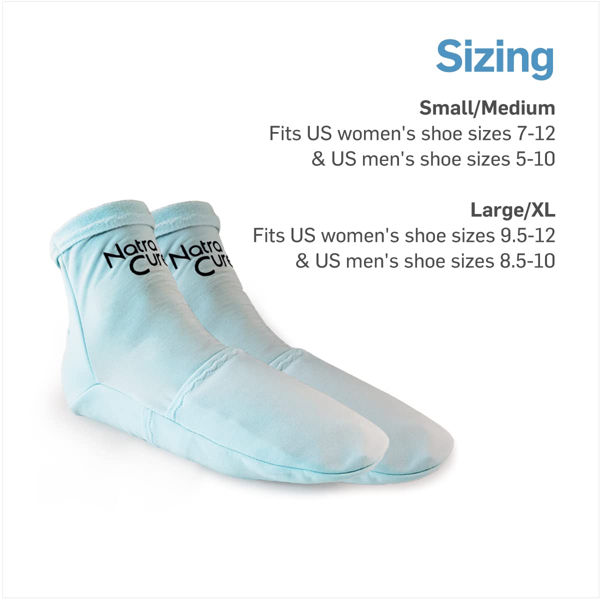 NatraCure Cold Therapy Socks - Reusable Gel Ice Frozen Slippers for Feet