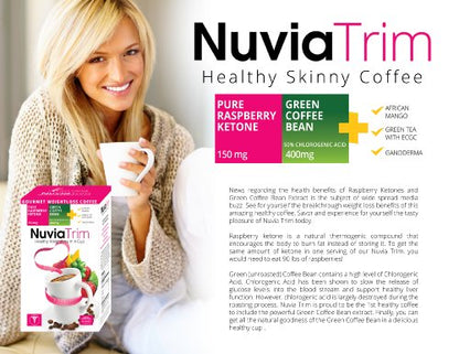 Nuvia Trim - Gourmet Instant Coffee for Weight Loss, with Garcinia Cambogia, Raspberry