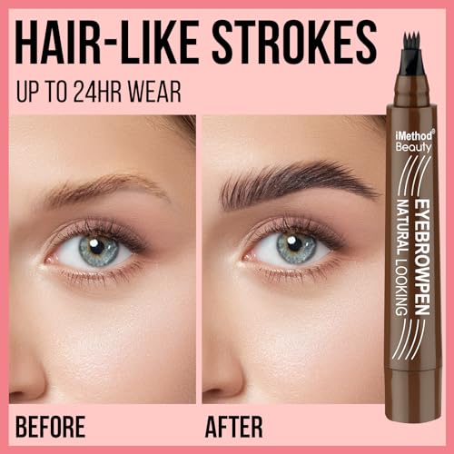iMethod Microblading Eyebrow Pen - Eyebrow Pencil Magical Upgraded Eye Brow Pencils