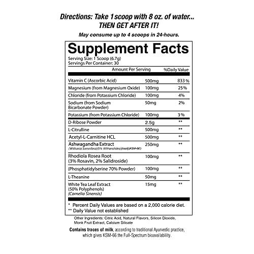Origin Jocko Fuel Stim Free Pre Workout Powder with L-Citrulline, Nootropic for Endurance