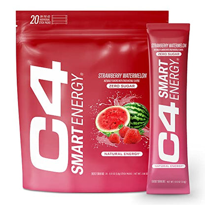 C4 Smart Energy Powder Stick Packs - Sugar Free Performance Fuel & Nootropic Brain 